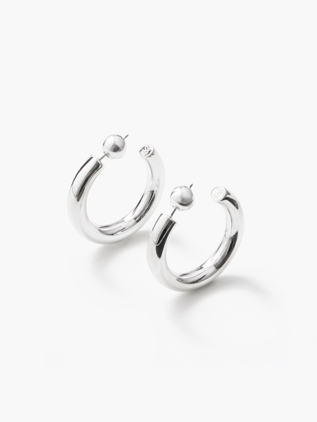 Small Everyday Pierced Hoops - Silver